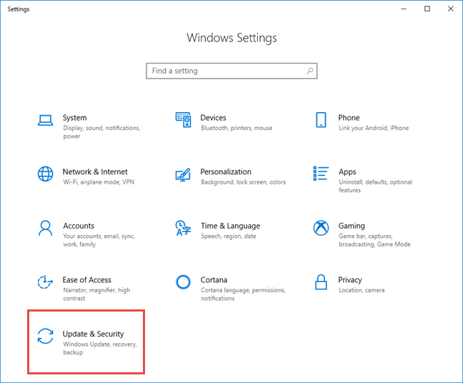 Windows 10 の更新とセキュリティ