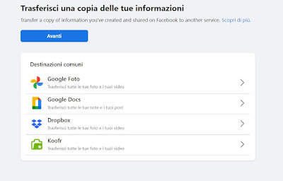 Facebookを転送する