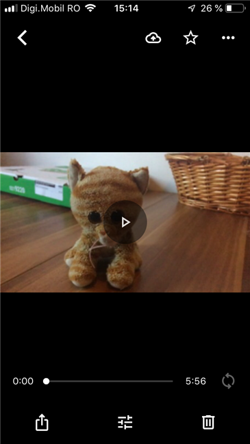 Google フォトに回転した動画が表示される