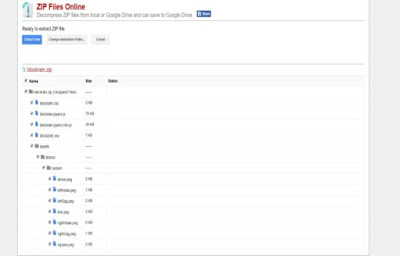 Google ドライブの ZIP エクストラクター