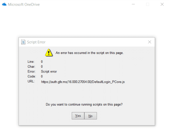 Windows 10 の OneDrive スクリプト エラーを修正する