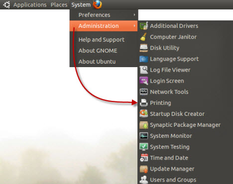 Ubuntu プリンター