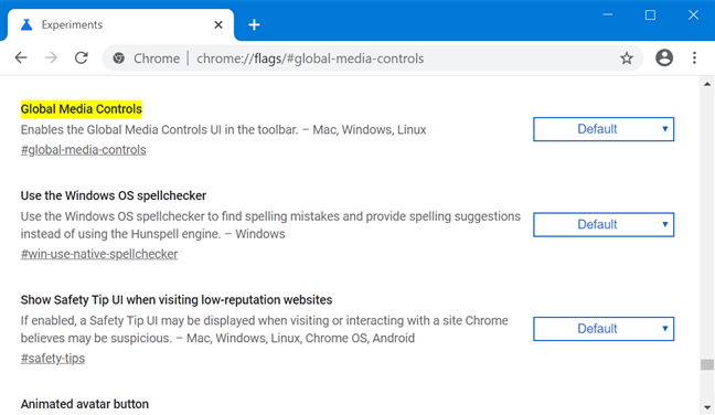Chrome のアドレス バーにコマンドを入力します。