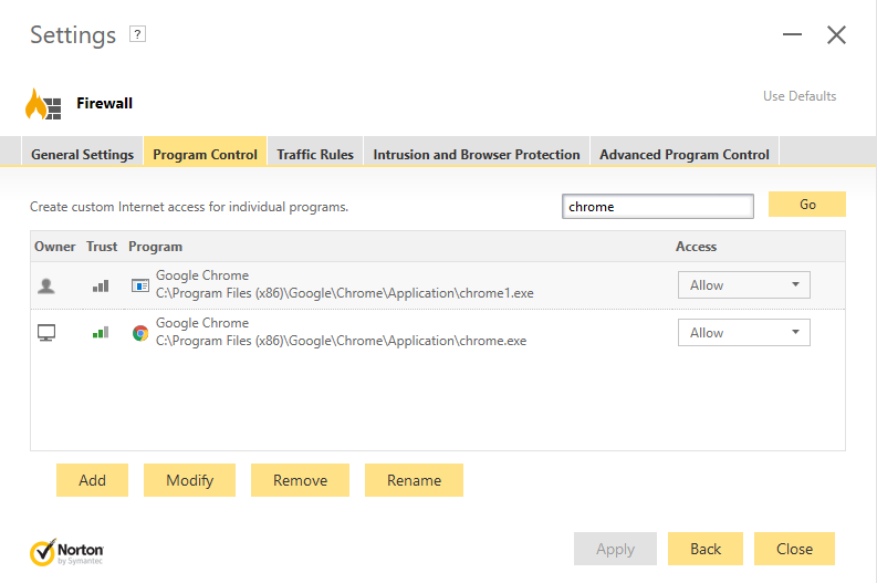Google Chrome がファイアウォールでインターネットへのアクセスを許可されていることを確認してください