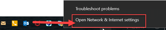 [ネットワークと共有センターを開く/Chrome で ERR_NAME_NOT_RESOLVED を修正]をクリックします。