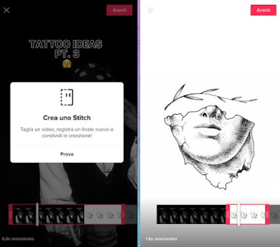 TikTok ステッチの使用 TikTok スティッチ