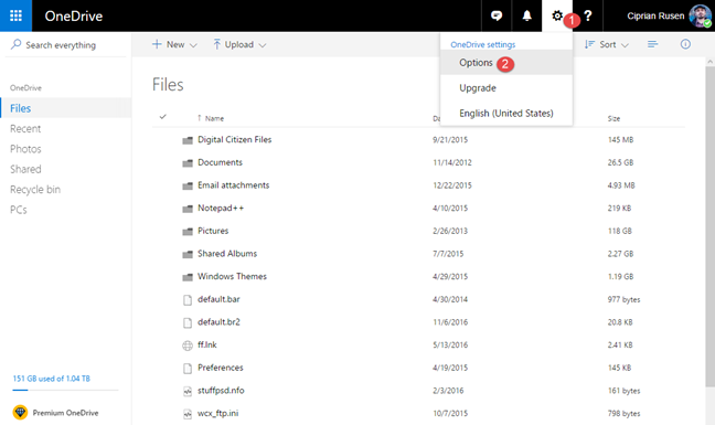 OneDrive、写真、アルバム