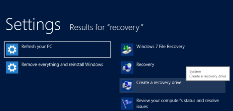 システム リカバリ、USB メモリ、フラッシュ ドライブ、リカバリ メディア クリエータ、Windows 8、Windows 8.1
