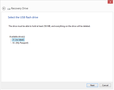 システム リカバリ、USB メモリ、フラッシュ ドライブ、リカバリ メディア クリエータ、Windows 8、Windows 8.1