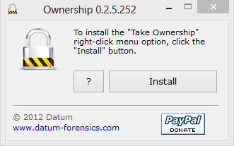 所有権の取得、右クリック、Windows 7、Windows 8、エクスプローラー