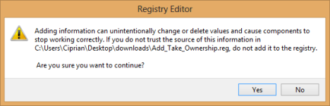 所有権の取得、右クリック、Windows 7、Windows 8、エクスプローラー