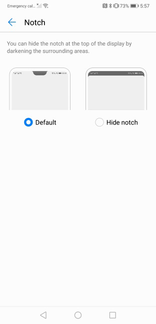 android、スマートフォン、ノッチ