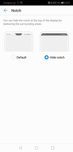 android、スマートフォン、ノッチ