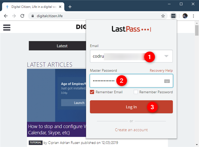 LastPass による認証