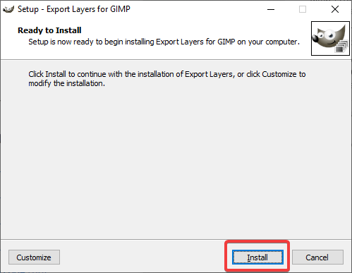 GIMP のエクスポート レイヤー プラグインをインストールする