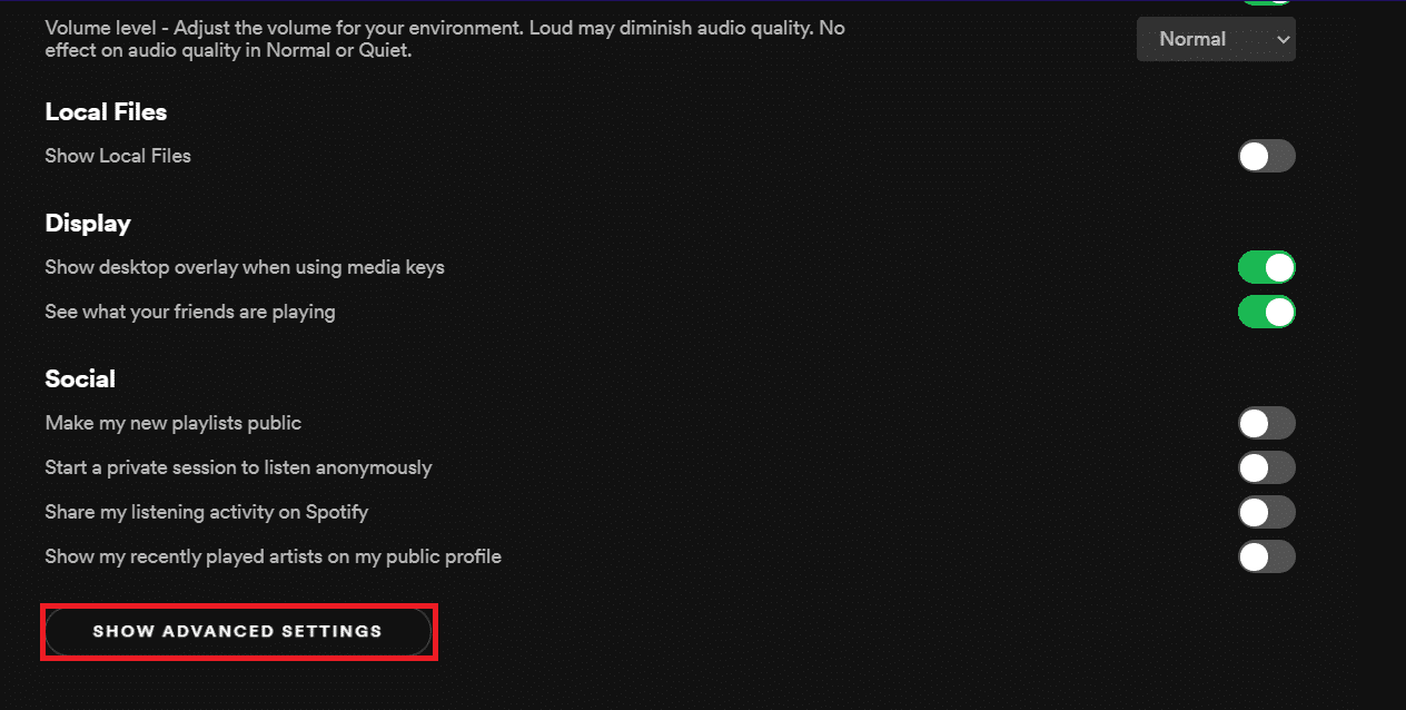 Spotify の設定