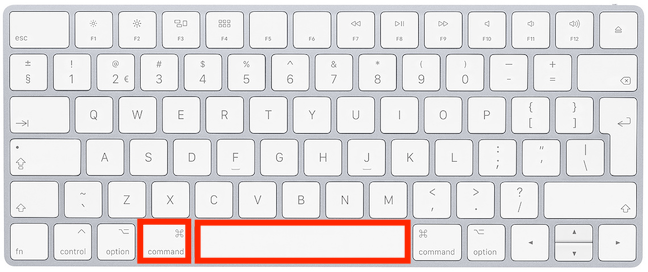 Spotlight を開くためのキーボード ショートカット