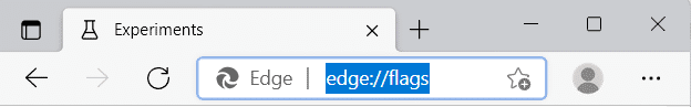 Microsoft Edge のアドレス バー。  Chromium ベースのブラウザーで Windows 11 UI スタイルを有効にする方法