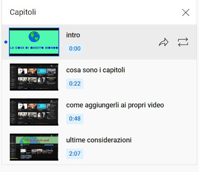 YouTube チャプター