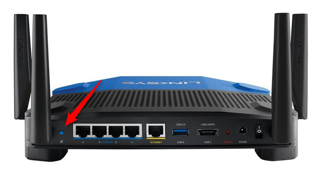 Linksys ルーターの WPS ボタン