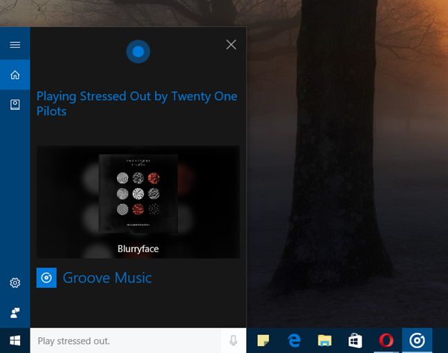 Cortana、Windows 10、Groove 音楽、再生、歌、音楽