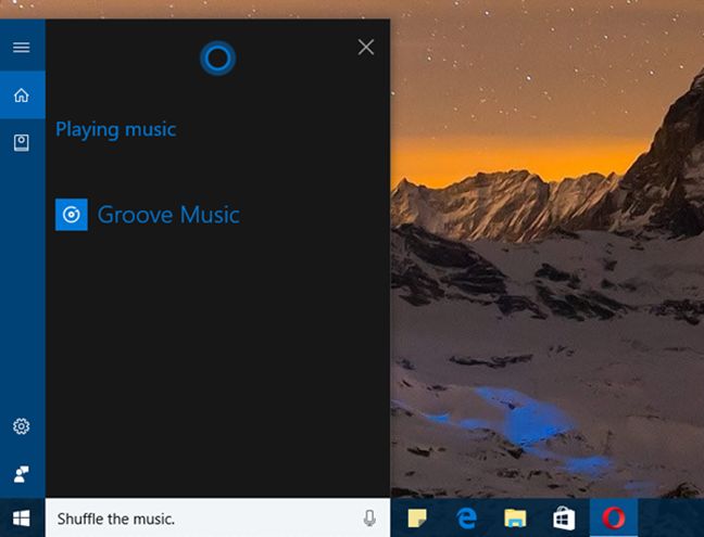 Cortana、Windows 10、Groove 音楽、再生、歌、音楽