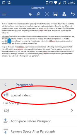 Android、Microsoft、Office、Word、段落、フォーマット、テキスト、スタイル、編集、オプション