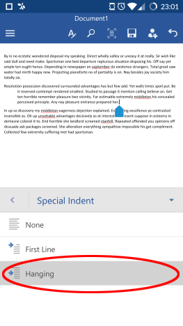 Android、Microsoft、Office、Word、段落、フォーマット、テキスト、スタイル、編集、オプション