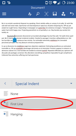 Android、Microsoft、Office、Word、段落、フォーマット、テキスト、スタイル、編集、オプション