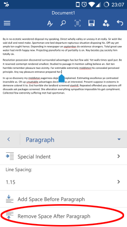 Android、Microsoft、Office、Word、段落、フォーマット、テキスト、スタイル、編集、オプション