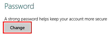 Windows 8.1、PC 設定、ユーザー、アカウント、ローカル、パスワード、変更