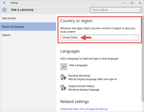 Cortana、Windows 10、取得、作業、有効化、有効化、任意、国、地域、世界、言語