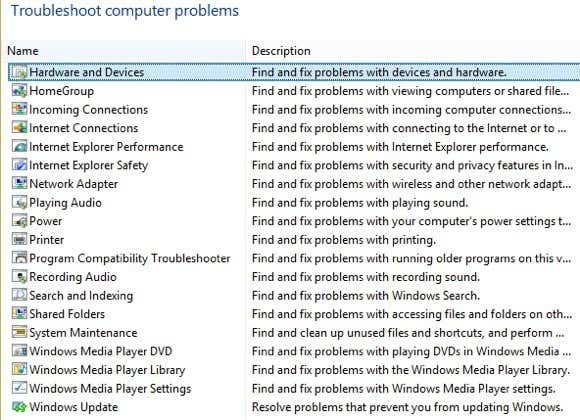 Windows 8 のトラブルシューティング