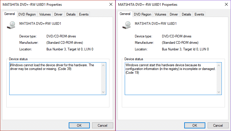 CD / DVDドライブがディスクを読み取れない問題を修正