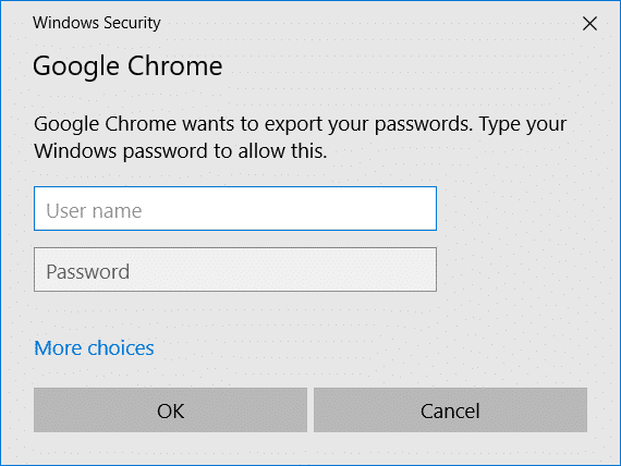 サインインに使用する Windows ユーザー名とパスワードを入力し、[OK]をクリックします。