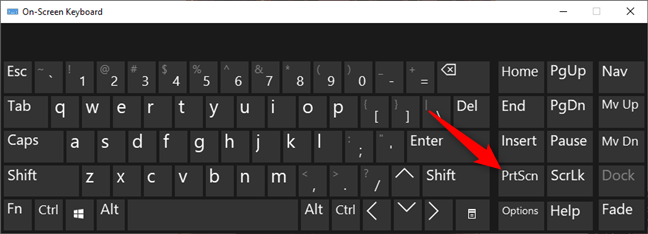 キーボードの Print Screen (PrtSc) キー