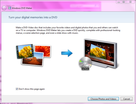 Windows 7 の Windows DVD クリエーター