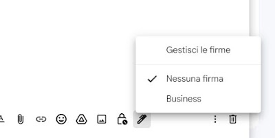 Gmail の署名を挿入する 署名を挿入する