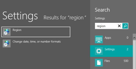 Windows 8 ストアおよび Windows 8 アプリの地域を変更する方法
