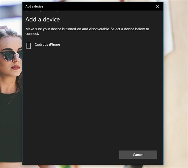 Bluetooth を使用して Windows 10 ラップトップを iPhone に接続する