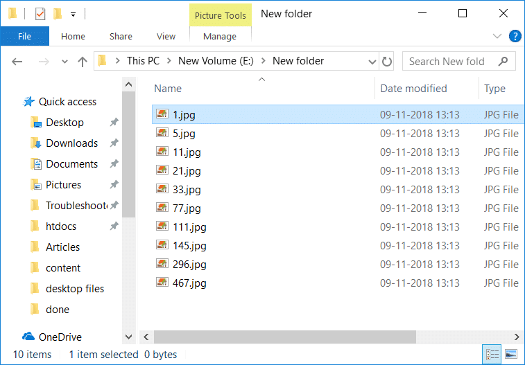 Windows 10 のエクスプローラーで数値の並べ替えを有効または無効にする