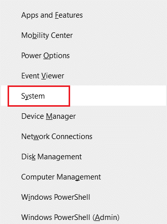 Windows キーと x キーを同時に押して、システム オプションを選択します。