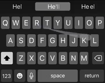 iPhoneでスワイプして入力