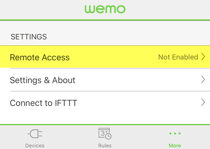 wemo リモートアクセス