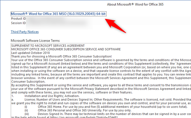 Office 365 64 ビットを使用しているかどうかを確認する