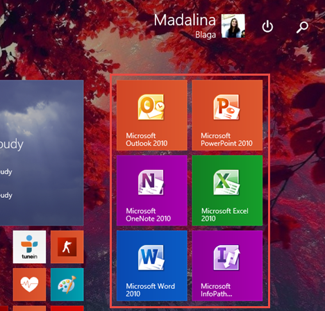 グループ、ショートカット、Windows 8.1