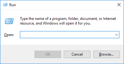 Windows 10 実行ダイアログ