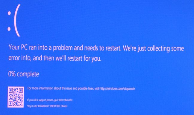 Windows 10、ブルー スクリーン オブ デス、BSOD、エラー、コード、QR コード