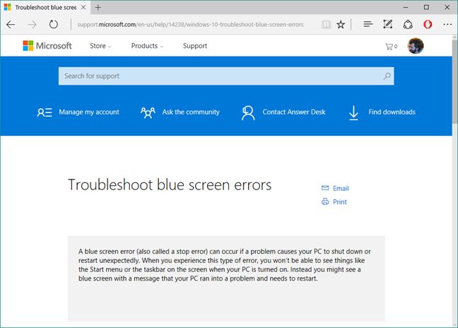 Windows 10、ブルー スクリーン オブ デス、BSOD、エラー、コード、QR コード