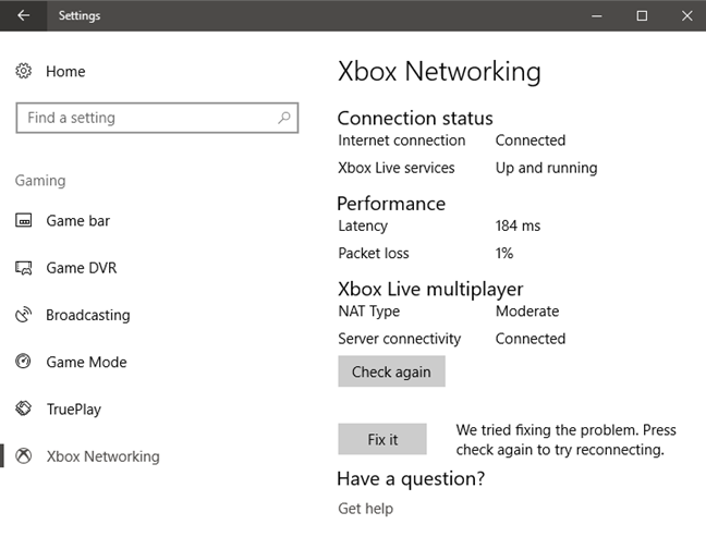 Xbox ネットワーク、Windows 10